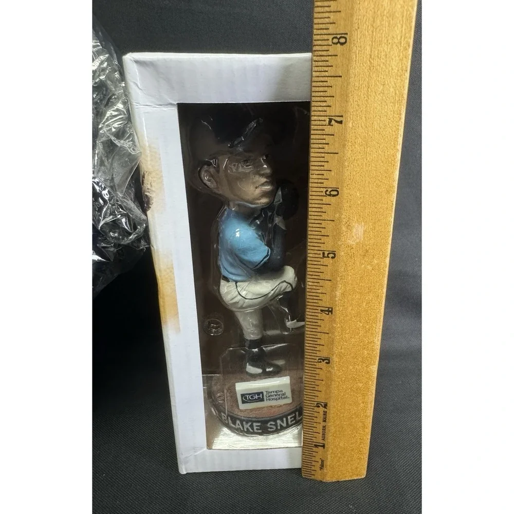 MLB Tampa Bay Rays Blake Snell Bobblehead & Chris Archer #22 Signed Pillow